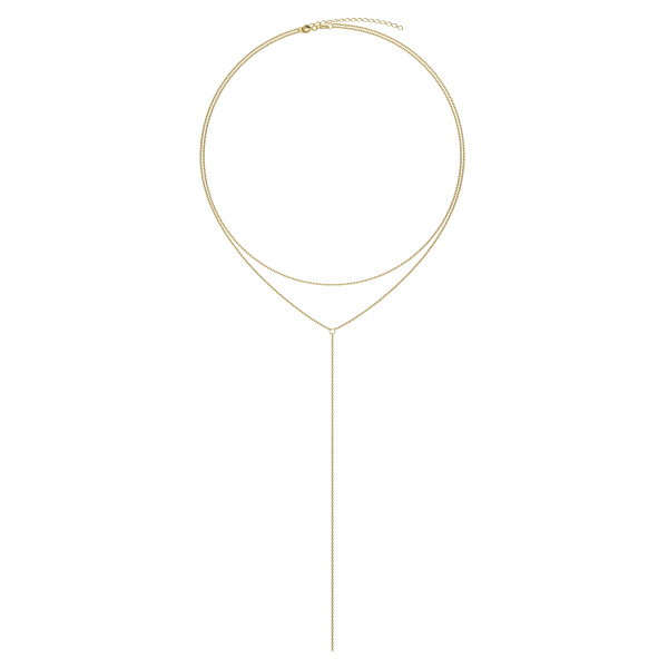 Колье из желтого золота 585, плетение «Кобра»